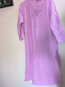 Lavender Textured Kurta