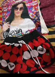 Roxy Polka Dot Shorts and top tshirt combo pack