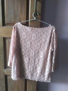 Peach Lace Top