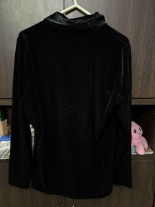black velvet shirt - M