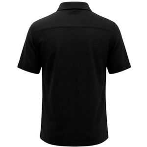Men's Black Short Sleeve Button-Up Shirt