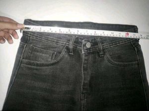 Ash black loose straight fit jeans