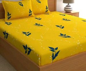 Vibrant Yellow Floral Bedsheet Set