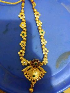 Brass High Gold Necklace Set