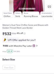 Elegant Maroon Saree with Gold Border