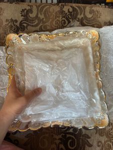 set of 3 Elegant Vintage Silver Tray