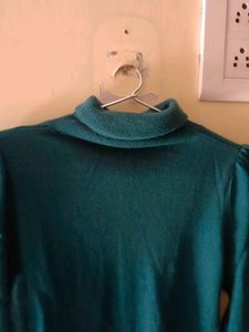 Teal Turtleneck Sweater