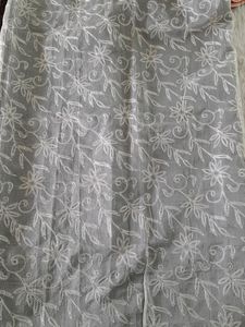 Black &amp; off white Embroidery Saree