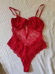 victoria 's secret Lace Teddy Bodysuit