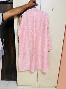 wedding pink kurta one time used