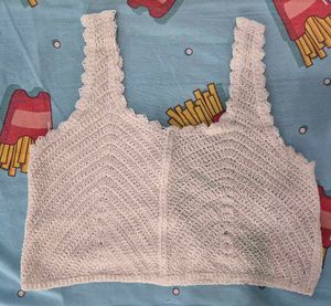 Crochet Button-Front Tank Top