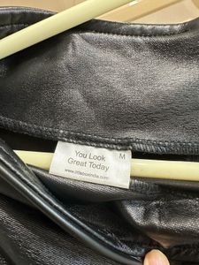 Chic Black Faux Leather Skirt