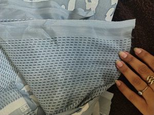 Elegant Gray Print Saree