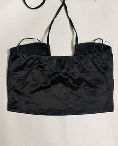 Satin Halter Neck Crop Top
