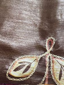 Elegant Brown Embroidered Saree