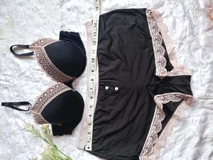 Lace Trim Lingerie Set