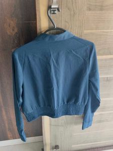 Blue Cropped Shirt