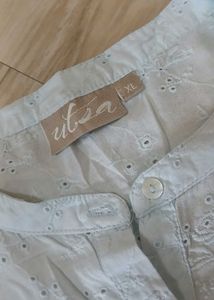 Light Blue Eyelet Kurta