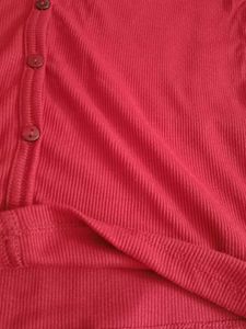 Cozy Red Button-Up Cardigan