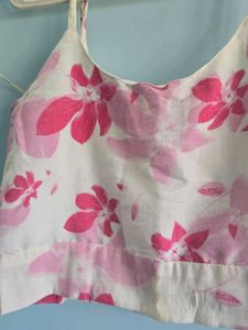 Lowest Prices_Pink Floral Cami Crop Top