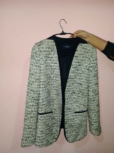 Textured Grey Blazer Jacket