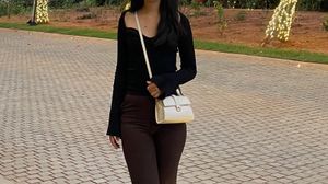 H&M sweetheart neck sweater