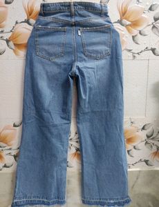 Freakins High Waist Distress Jeans