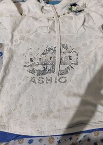 White Embellished Tunic Top