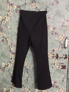 Women's Black Flared Split Pants
