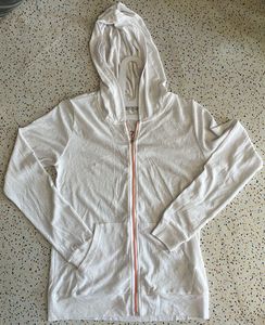 White Zip-Up Hoodie