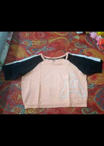 Striped Bell Sleeve Top with freebie tshirt
