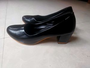 Classic Black Patent Block Heels