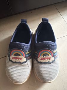 Cute Rainbow "Happy" Slip-On Shoes