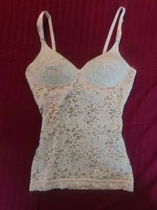 hand embroidered lace camisole corset top