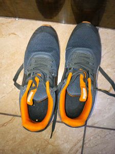 Puma Gray &amp; Orange Sneakers