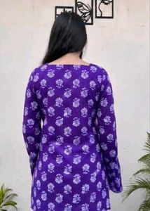Vibrant Purple Floral Kurta Set
