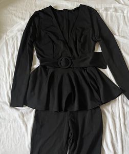Belted Peplum Jumpsuit 🔥