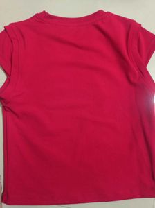 Shein Red Cropped Padded Shoulder Top