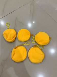 Cute Cartoon Flower Pouches - Set of 5