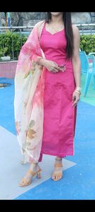 🔥SALE🔥Vibrant Pink Indian Suit Set