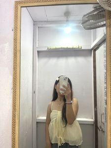 Cream Crinkle Cami Top
