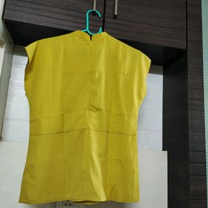Lime Yellow High Neck Top