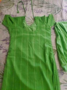 Vibrant Green Embroidered Kurta Set