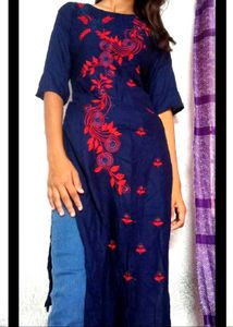 Navy Blue Kurti