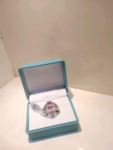 Zirconia Diamond Ring Pure Silver 925(Wt: 4.500gm)