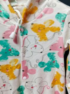 Adorable Mouse Print Footie Pajamas