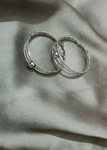 Anti Tarnish 3 Layer Silver Hoops