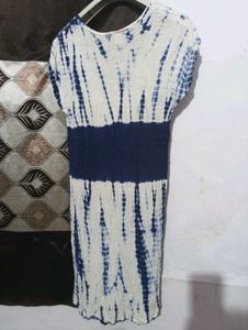 Tie-Dye V-Neck Casual Dress