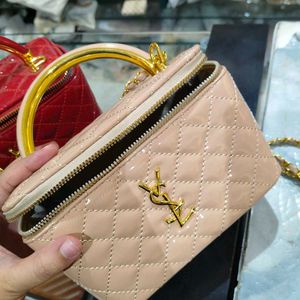 Quilted Vanity Bag with Chain