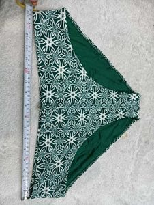 Green &amp; White🥰 Patterned Bikini Bottoms